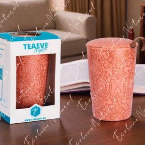 Taza manjula, porcelana 0,35 l. filtro tapa Rosa