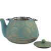 Tetera Jinan Turquesa y Dorada Hierro Fundido