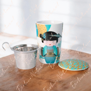 Taza geisha agua, porcelana 0,35 l. filtro y tapa