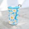 Taza daisy, porcelana 0,35 l. filtro tapa Azul