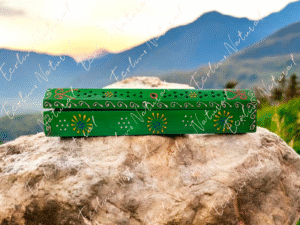 Baúl Portainciensos Madera y Henna Verde