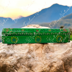 Baúl Portainciensos Madera y Henna Verde