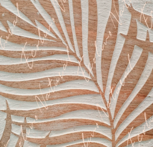 CAJA MADERA HOJAS BLANCAS