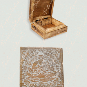 CAJA MADERA BUDA BLANCO