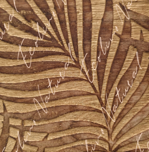 CAJA MADERA HOJAS ORO