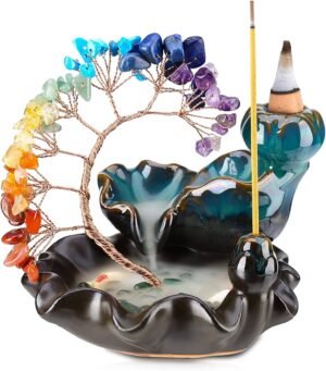 Quemador Incienso Reflujo Cascada 7 Chakras