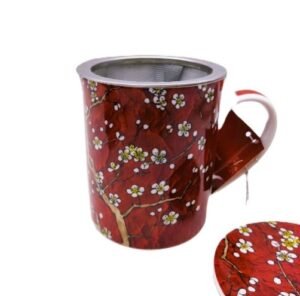 Mug con filtro Almendro roja, 0,250 l