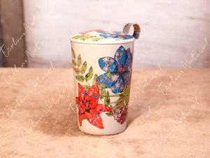 Taza rustic, porcelana 0,35 l. filtro y tapa