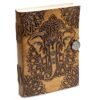 Cuaderno Elefante con funda de cuero sintético