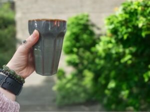 muestra-vasogres Vaso de Cerámica Gres 300 ml | Vaso Artesanal en Tonos Naturales