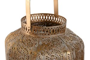 Farol árabe decorativo de metal