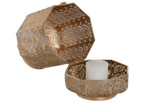 Farol árabe decorativo de metal