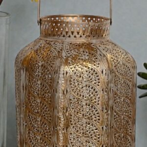 farol-arabe-mediano-portavela Farol Metal Dorado Portavelas