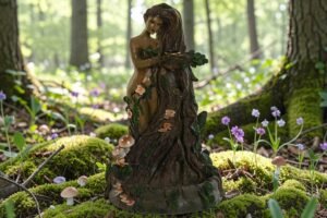 Soporte Incienso de Reflujo Madre Tierra Resina 23 cm | Fuente de Humo Espiritual