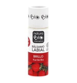 Bálsamo labial brillo karite fresa NaturaBIO Cosmetics