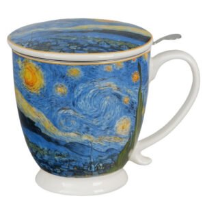 Taza Starry 2 de Porcelana 0,50L con Filtro y Tapa | Inspiración y Magia en cada Infusión